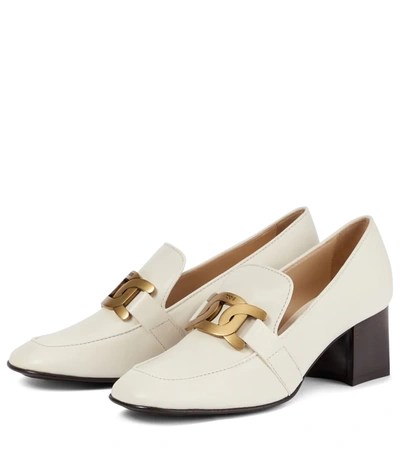 Shop Tod's Kate Leather Pumps In White