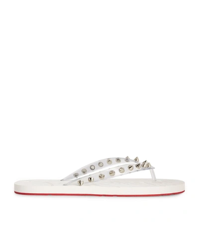 Shop Christian Louboutin Loubi Flip Spikes Flip Flops In Multi