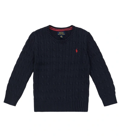 Polo Ralph Lauren Cotton Cable-knit Sweater In Blue