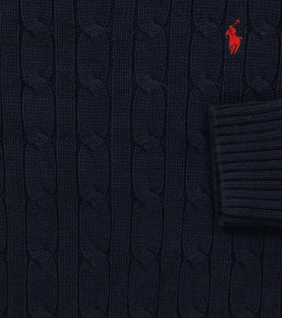 Polo Ralph Lauren Cotton Cable-knit Sweater In Blue