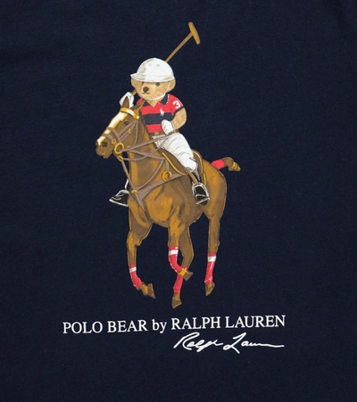 Shop Polo Ralph Lauren Printed Short-sleeved Cotton T-shirt In Blue