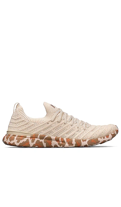 Apl Athletic Propulsion Labs Techloom Wave Hybrid Running Shoe In Warm Silk & Leopard