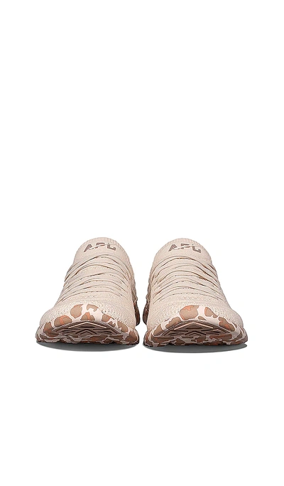 Apl Athletic Propulsion Labs Techloom Wave Hybrid Running Shoe In Warm Silk & Leopard