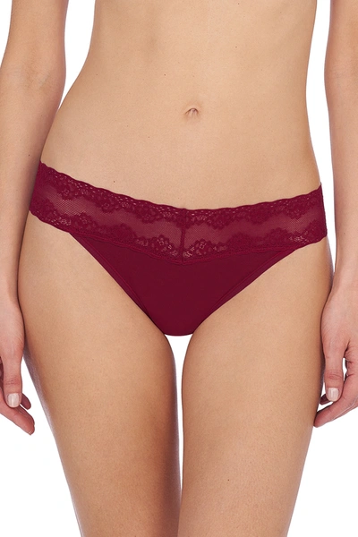 Shop Natori Intimates Bliss Perfection One-size Thong In Currant