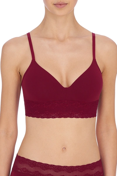 Shop Natori Bliss Perfection Contour Soft Cup Wireless Bra (36ddd) In Currant