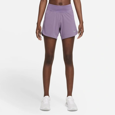 Shop Nike Eclipse Women's Running Shorts In Amethyst Smoke