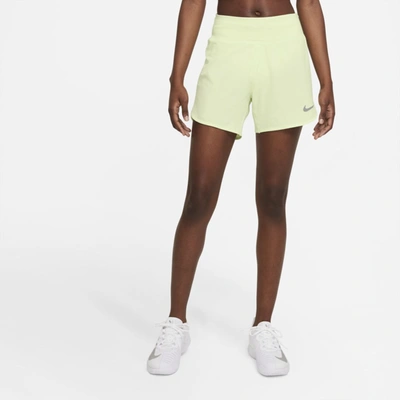 Shop Nike Eclipse Women's Running Shorts In Lime Ice