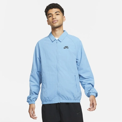 Shop Nike Men's  Sb Skate Jacket In Blue