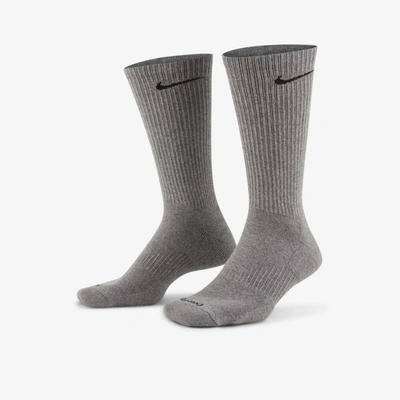 Shop Nike Men's Everyday Plus Cushioned Training Crew Socks (6 Pairs) In Grey