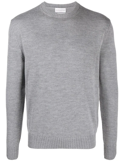 Ballantyne Ribbed-knit Wool Jumper In Grey