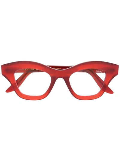 Shop Lapima Tessa Petit Square-frame Glasses In Red