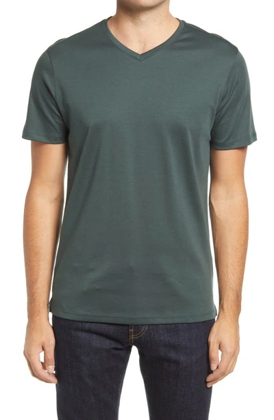 Shop Robert Barakett Georgia Regular Fit V-neck T-shirt In Deep Green