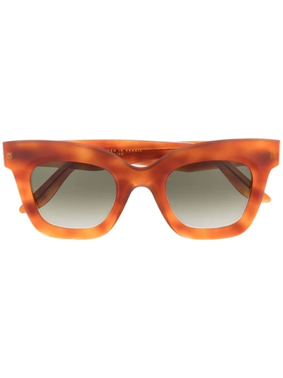 Shop Lapima Lisa X Square-frame Sunglasses In Braun