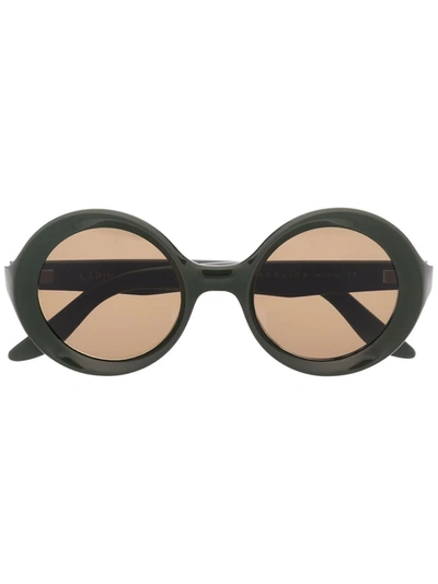 Shop Lapima Round-frame Sunglasses In Grün