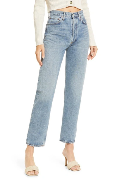 Shop Agolde '90s Pinch High Waist Straight Leg Organic Cotton Jeans In Endless Md Indigo
