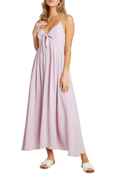 Shop Willow Rochelle Tie Front Midi Sundress In Lilac