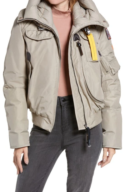 Parajumpers Gobi Base Waterproof Down Recycled Nylon Bomber Jacket In Atmosphere