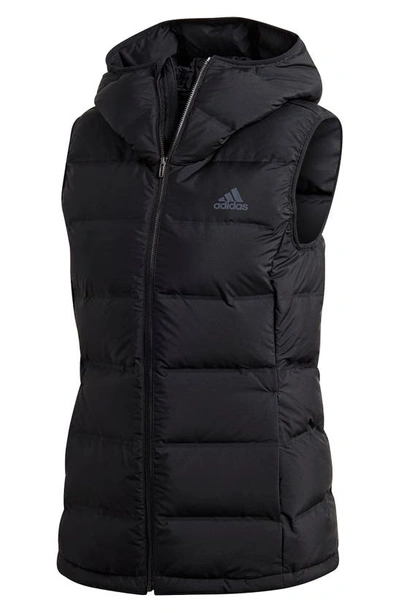 Shop Adidas Originals Helionic Down Vest In Black
