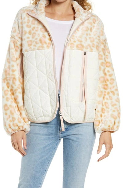 Ugg Marlene Quilted Fleece Jacket In White Panther | ModeSens