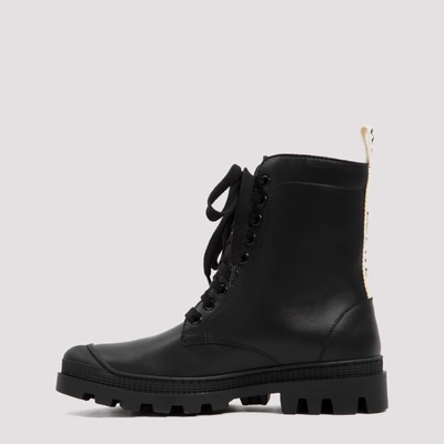 Shop Loewe Combat Boots Shoes In Black