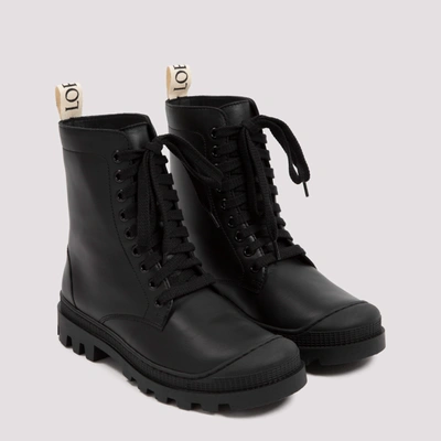 Shop Loewe Combat Boots Shoes In Black