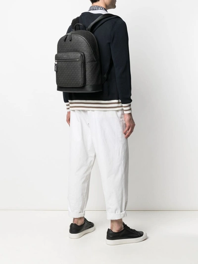 Michael Kors Solid Mk Sig Sm Commuter Backpack In Black