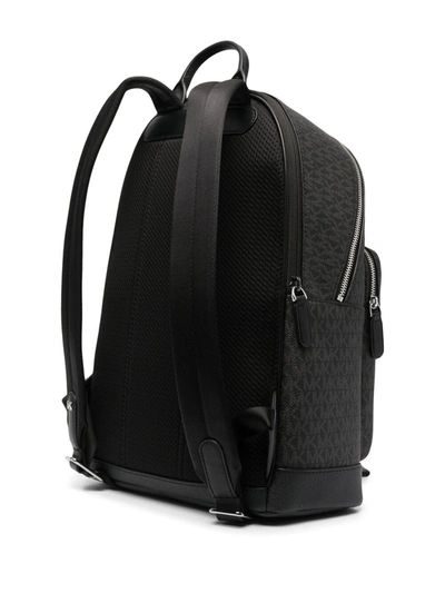 Michael Kors Solid Mk Sig Sm Commuter Backpack In Black