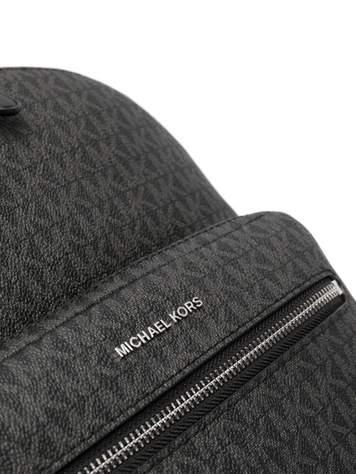Michael Kors Solid Mk Sig Sm Commuter Backpack In Black