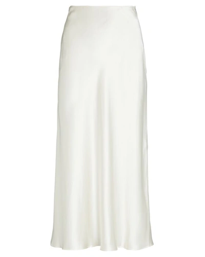 Shop Sablyn Miranda Silk Midi Skirt In White