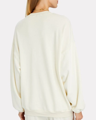 Shop Sablyn Frankie Oversized Cotton Terry Sweatshirt In White