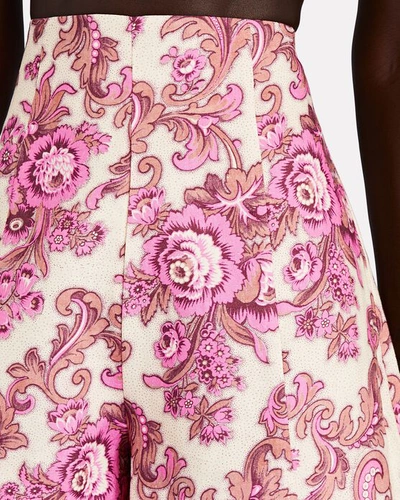 Shop Alemais Isla Floral Linen Shorts In Multi
