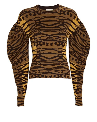 Shop Ulla Johnson Livia Tiger Jacquard Sweater In Multi