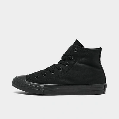 Shop Converse Big Kids' Chuck Taylor All Star High Top Casual Shoes In Black/black