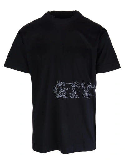 Shop Givenchy Man  Barbed Wire Vintage Black Oversize T-shirt