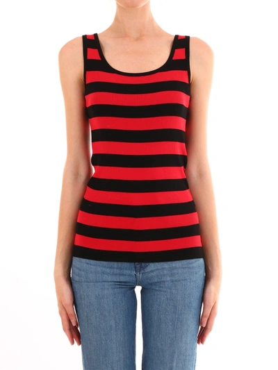 Shop Dolce & Gabbana Striped Top In Red