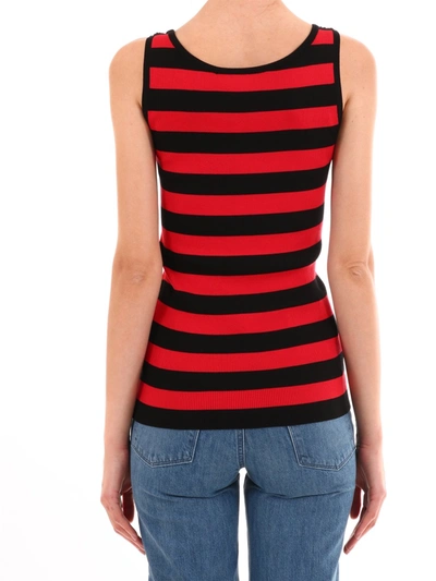 Shop Dolce & Gabbana Striped Top In Red