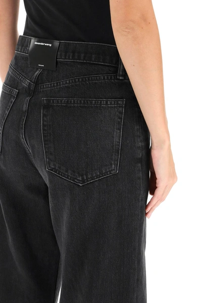 Shop Alexander Wang Mid-rise Skater Jeans In Grey,black