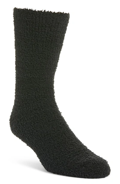 Shop Ugg Fincher Ultra Cozy Fleece Socks In Black