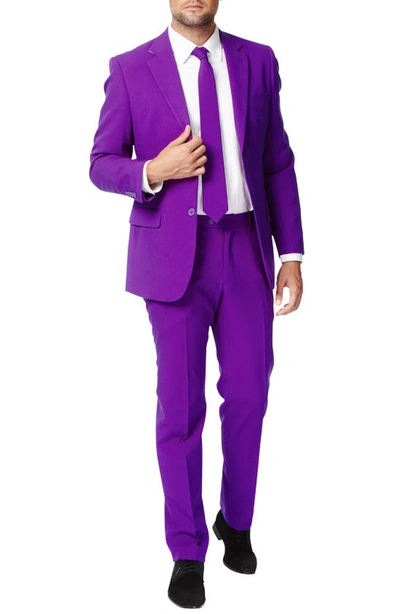 Shop Opposuits 'purple Prince' Trim Fit Two-piece Suit With Tie