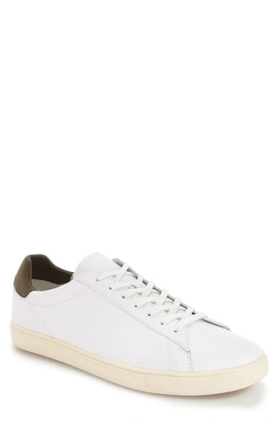 Shop Clae Bradley Sneaker In White/ Green Leather