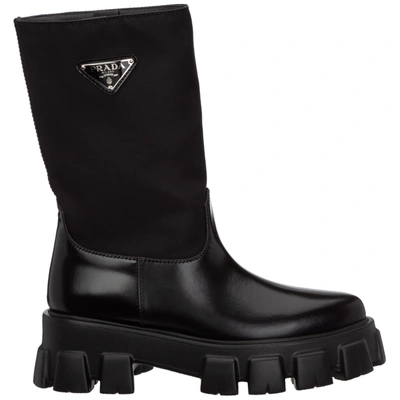 Shop Prada Women's Boots In Black