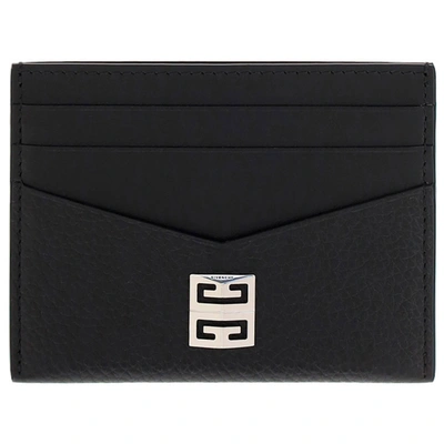 Shop Givenchy Men's Genuine Leather Credit Card Case Holder Wallet 4g In Black