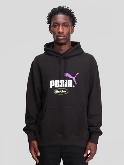 Shop Puma Butter Goods Hoodie In Black