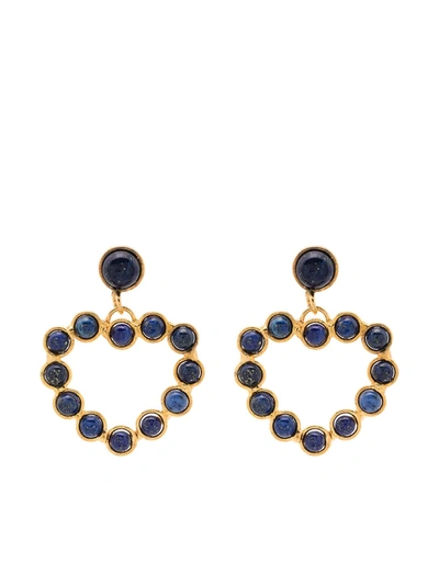 Shop Sylvia Toledano Lapis Lazuli Drop Earrings In Gold
