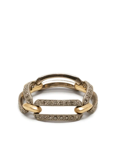 Shop Hum 18kt Gold Chain Link Diamond Ring