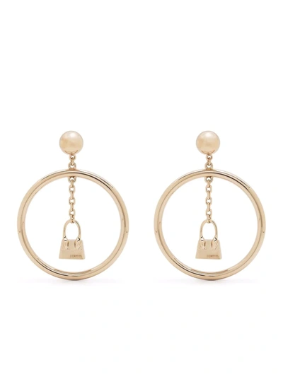 Shop Jacquemus L'anneau Chiquito Hoop Earrings In Metallic