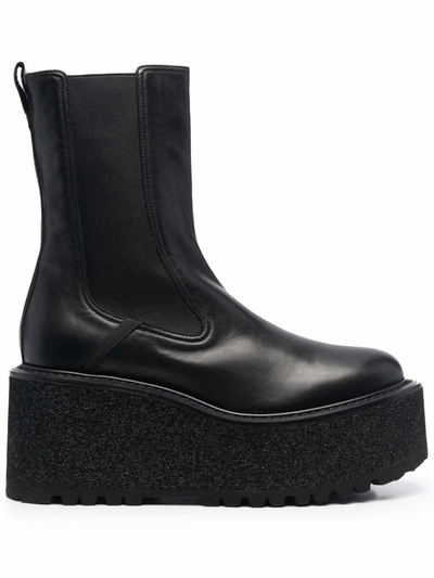 Premiata Gaucho Platform Sole Ankle Boots In Black