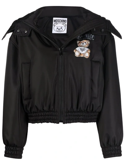 Shop Moschino Teddy Bear-print Jacket In Black