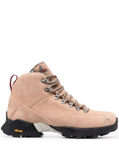 Shop Roa Andreas Suede Hiking Boots In Neutrals