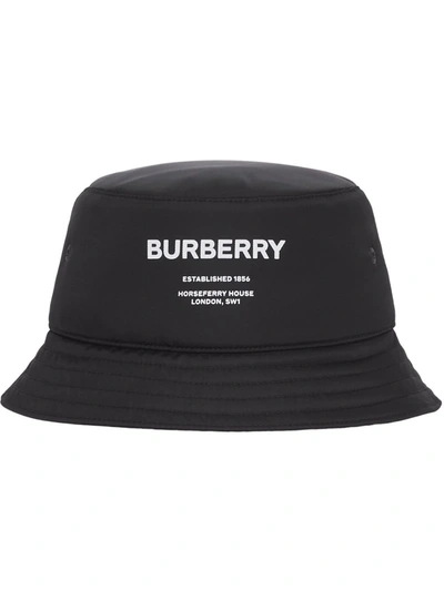 Burberry Horseferry Print Bucket Hat In Schwarz